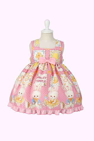【追加販売】うさぎハンカチプリントジャンパースカート(Toddler)